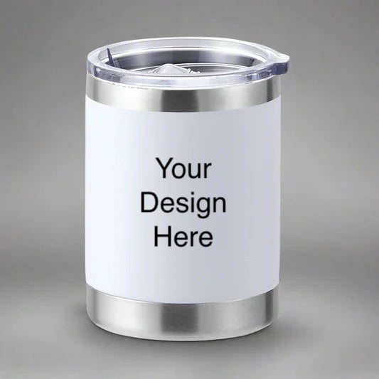 Custom Laser Engraved 10oz Lowball Tumbler (color variations available)