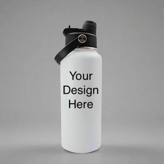 Custom Laser Engraved 32oz Sports Water Bottle (color variations available)